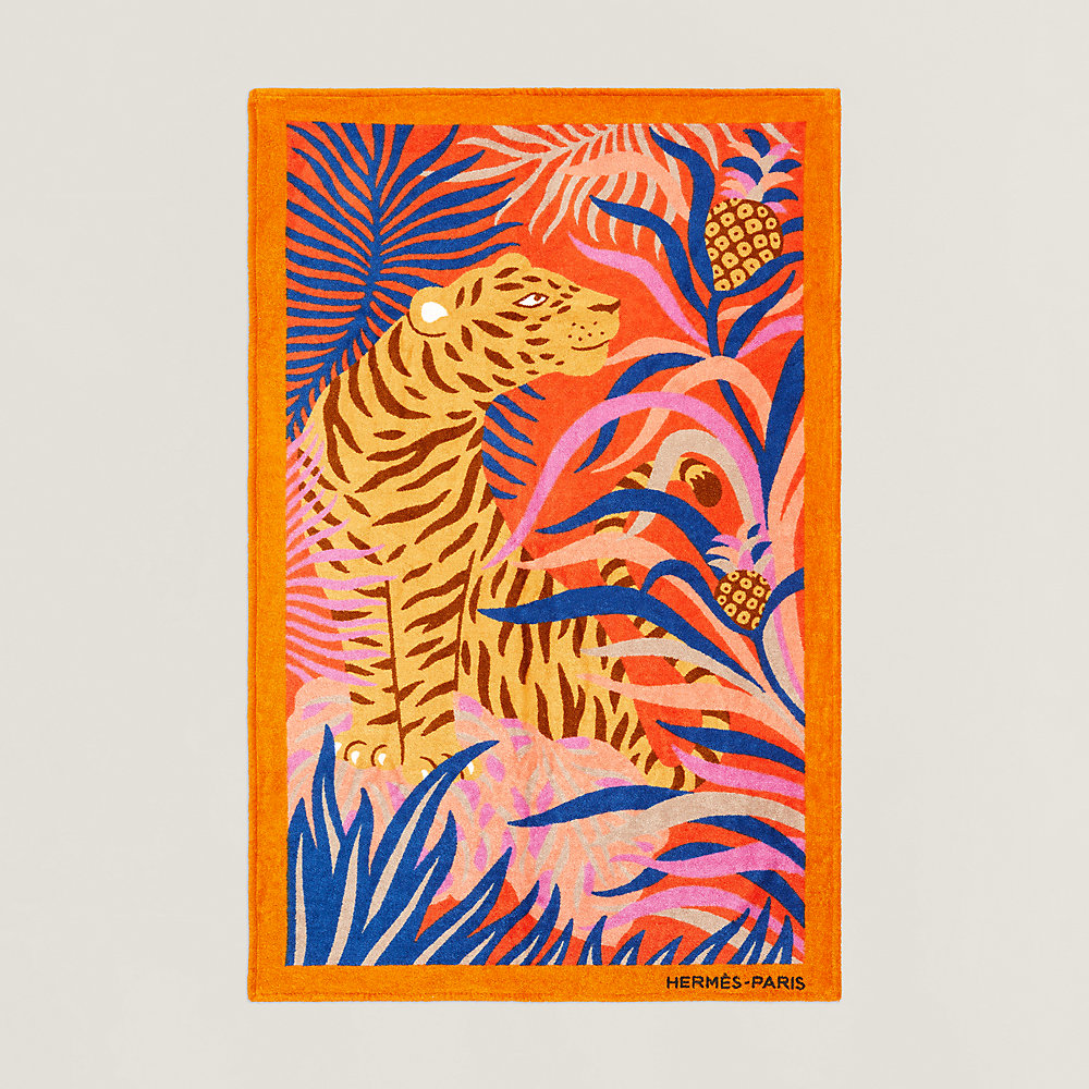 Tigre a l'Ananas beach towel | Hermès USA